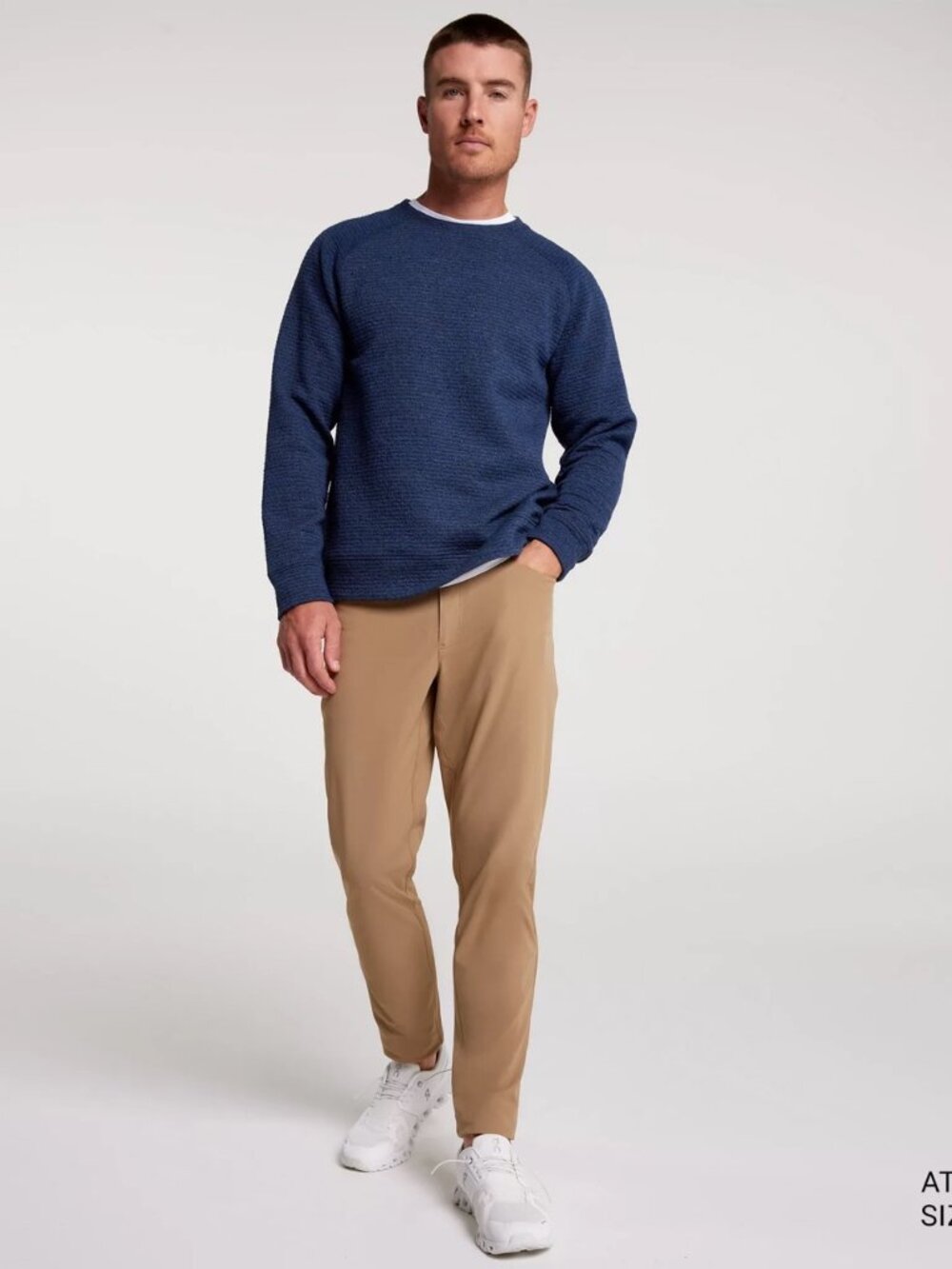 VRST Men's Recharge Lunar Fleece Crew - Color: Dark Navy
